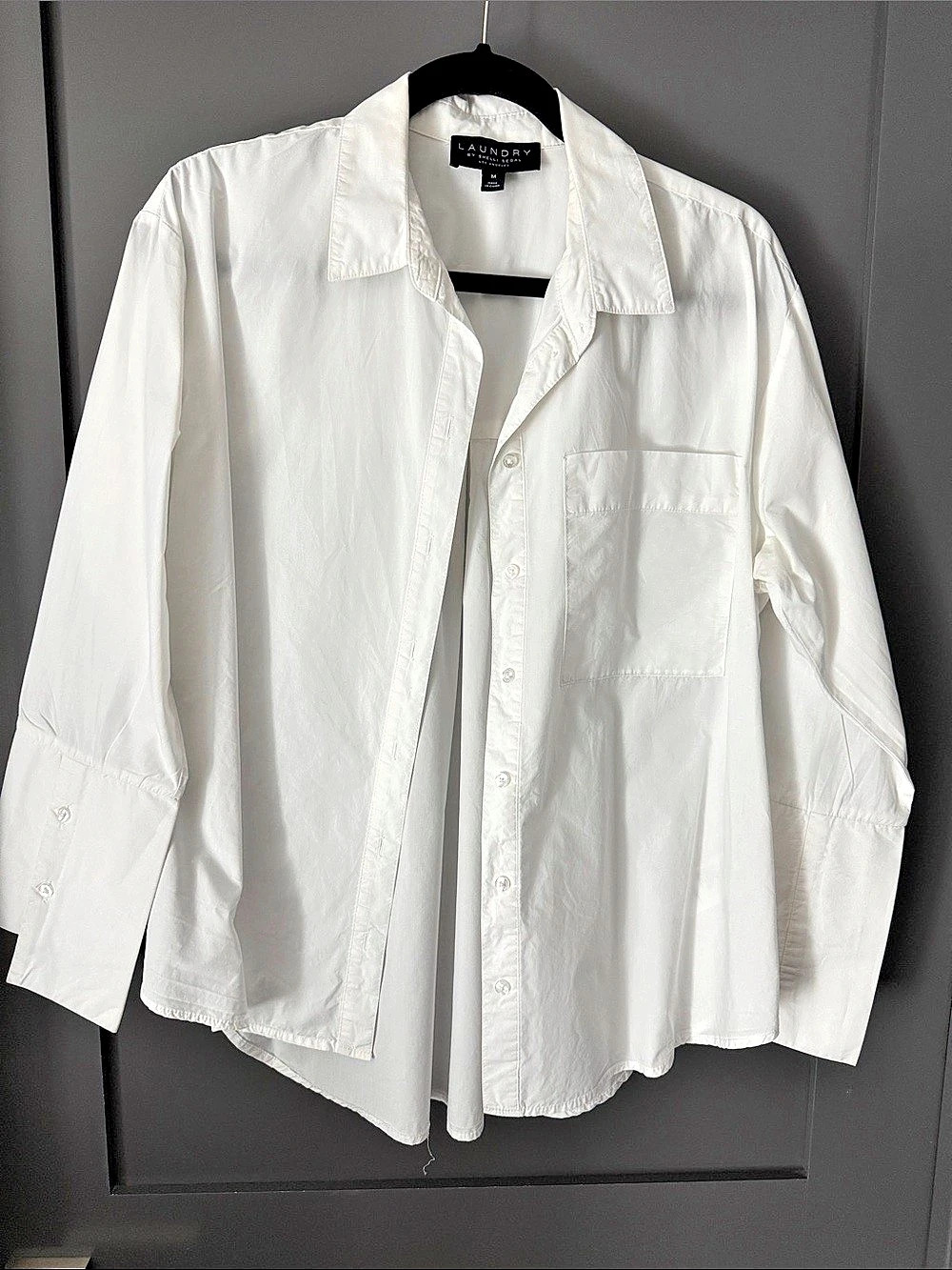 Laundry Button Down Shirt White Size Medium